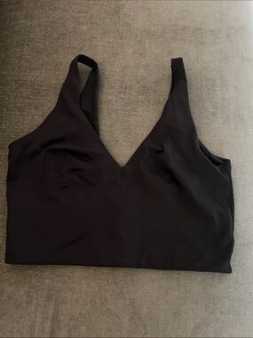 Nike x Skims Black V-Neck Crop Tank Top
